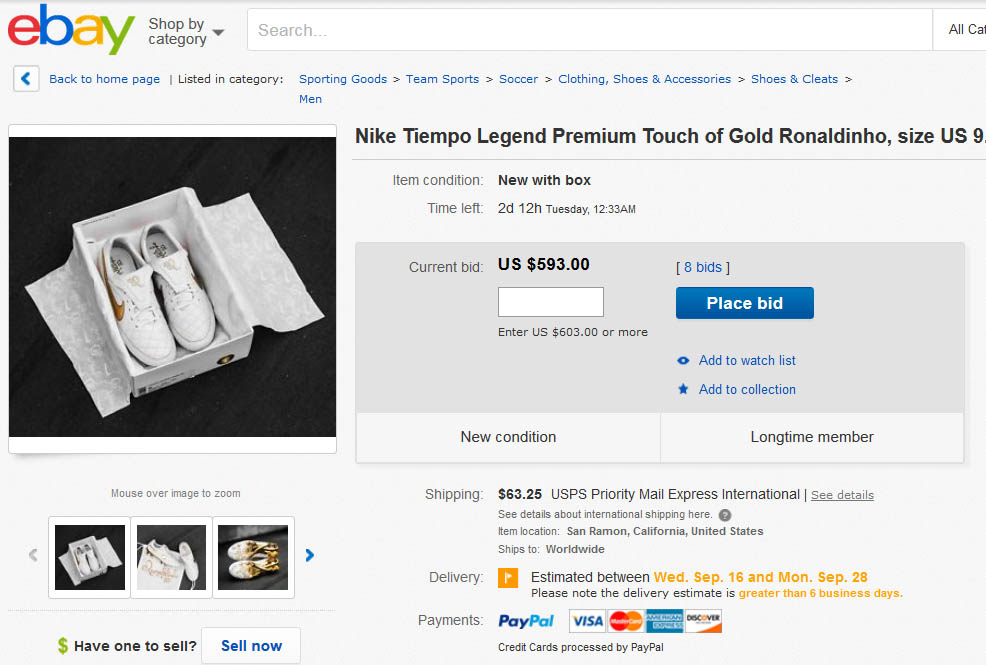 Nike tiempo ebay hot sale